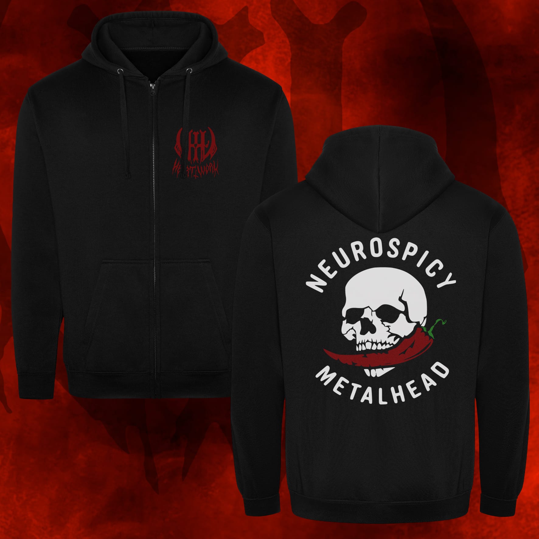 Chilli Neurospicy Metalhead Hoodie - Image 2