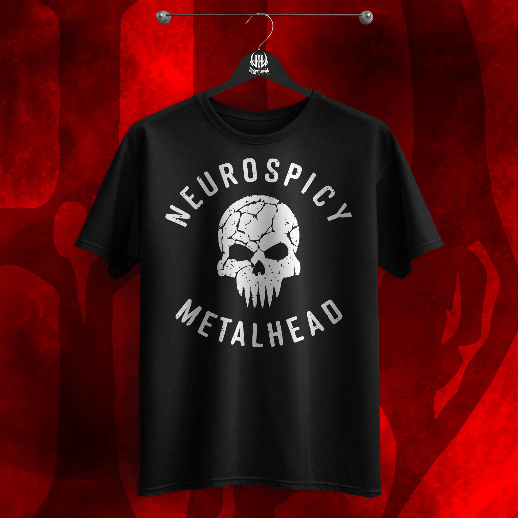 Neurospicy Metalhead Cracked Skull - Image 3