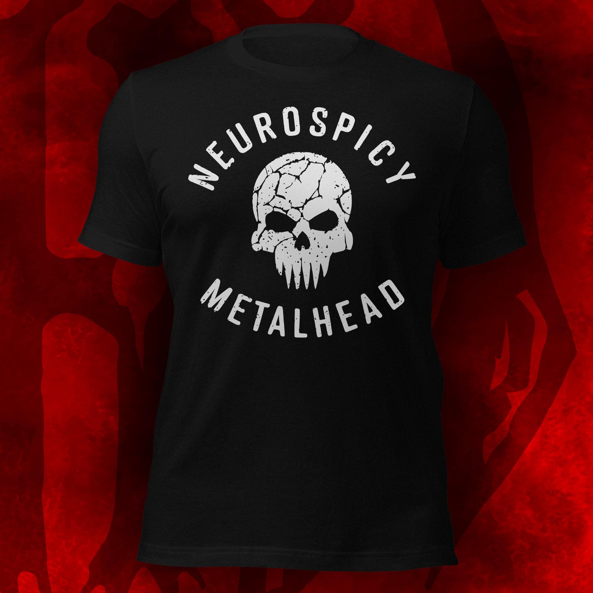 Neurospicy Metalhead Cracked Skull - Image 2