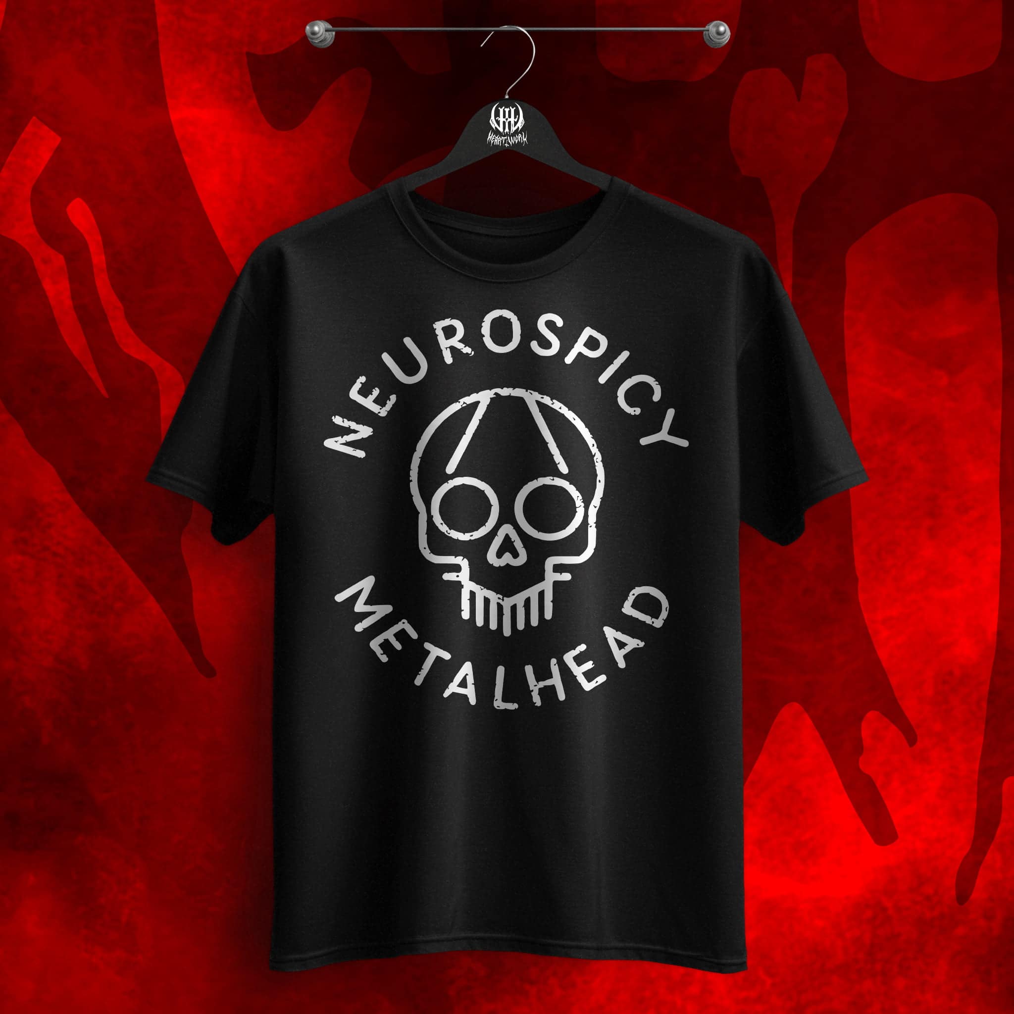 Neurospicy Metalhead Line Skull - Image 5