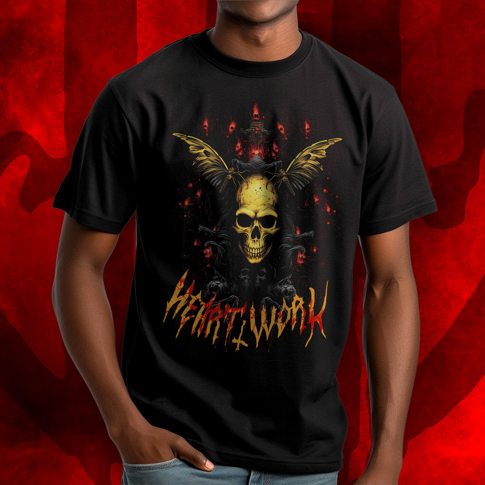 Moth King Skull Demon Design