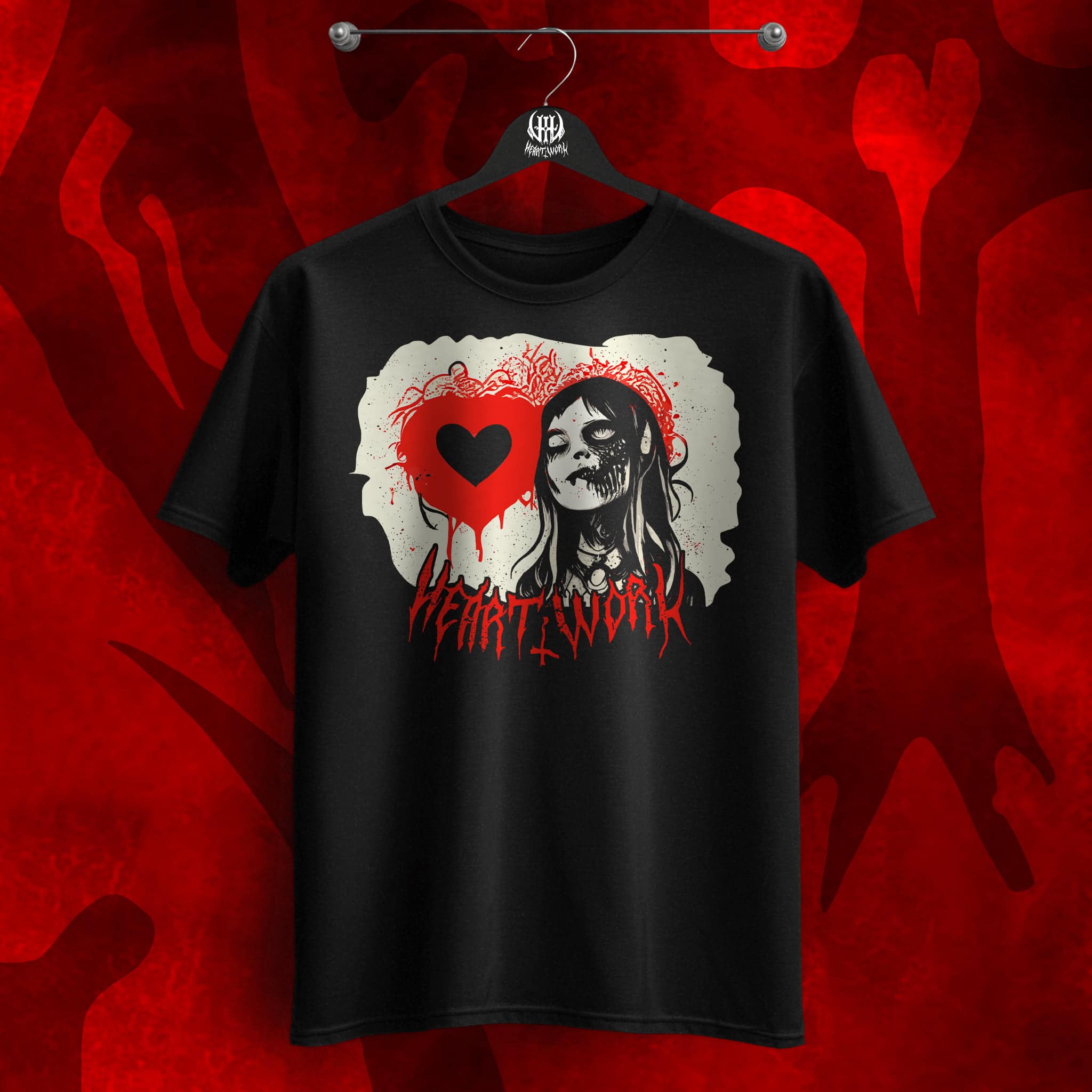 Zombie Girl Lover Tee Design Mockup