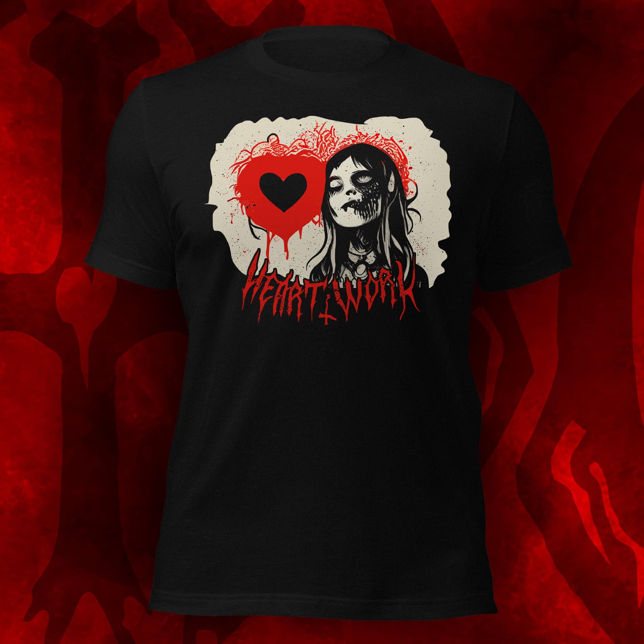 Zombie Girl Lover Tee Design Mockup