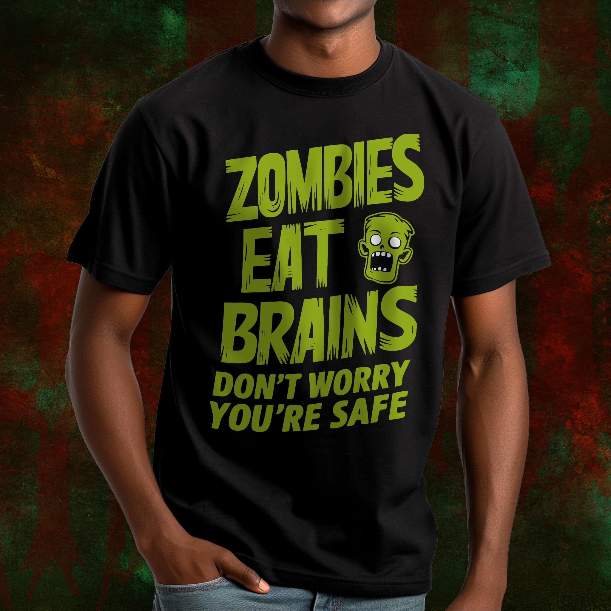 Zombies Eat Brains Fun Tee