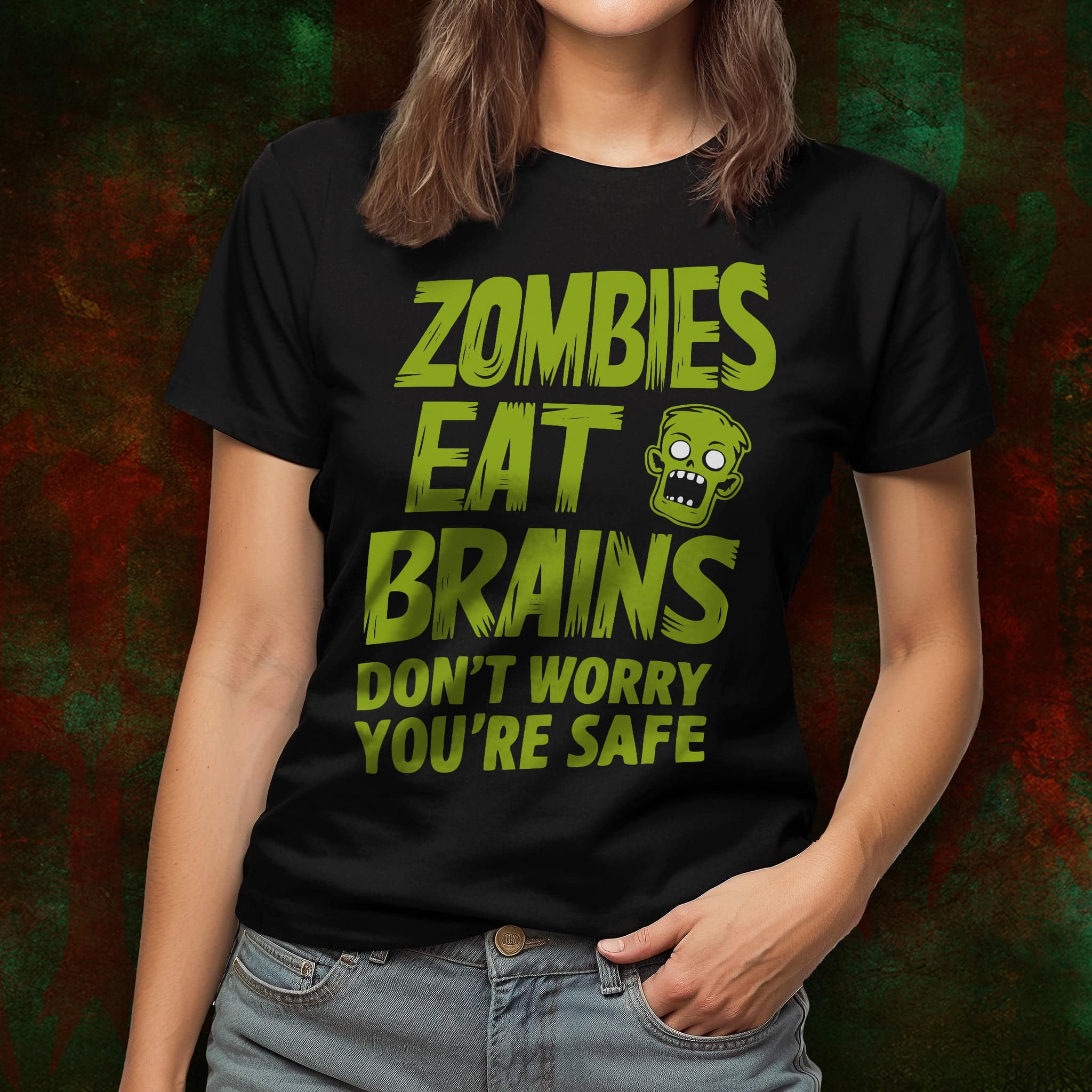 Zombies Eat Brains Fun Tee